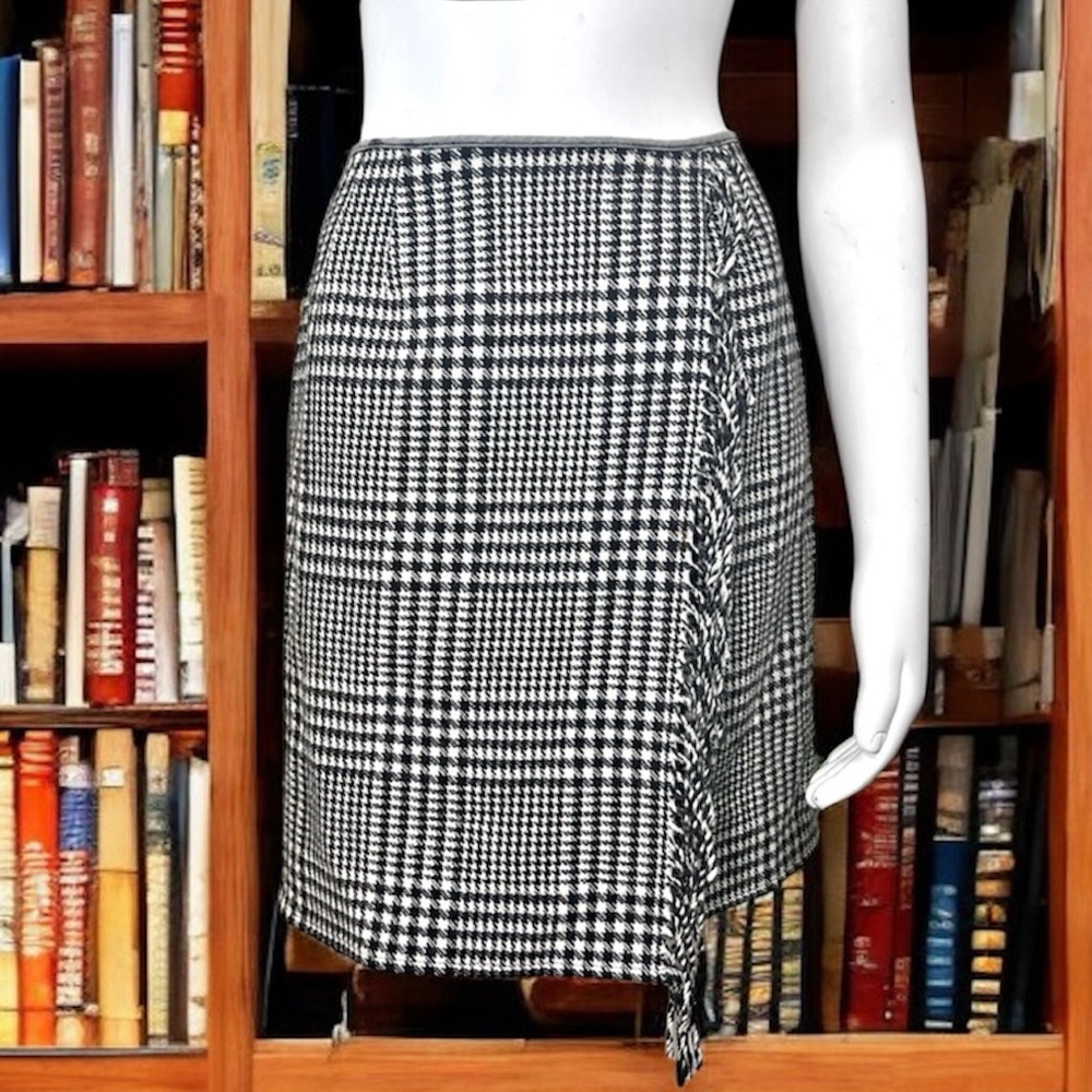 Vintage Emanuel Ungaro Wool Plaid Skirt
